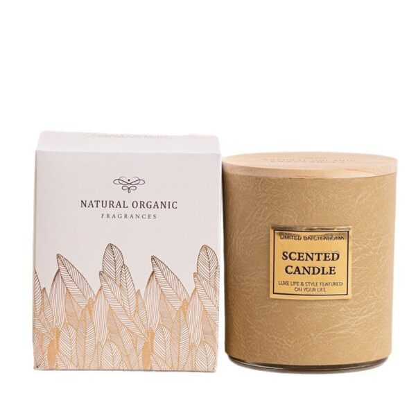 Premium Leather Scented Candle - Image 5