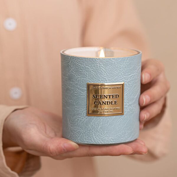 Premium Leather Scented Candle - Image 4