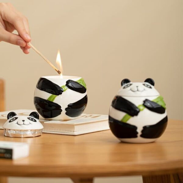ceramic panda scented candle - Image 3
