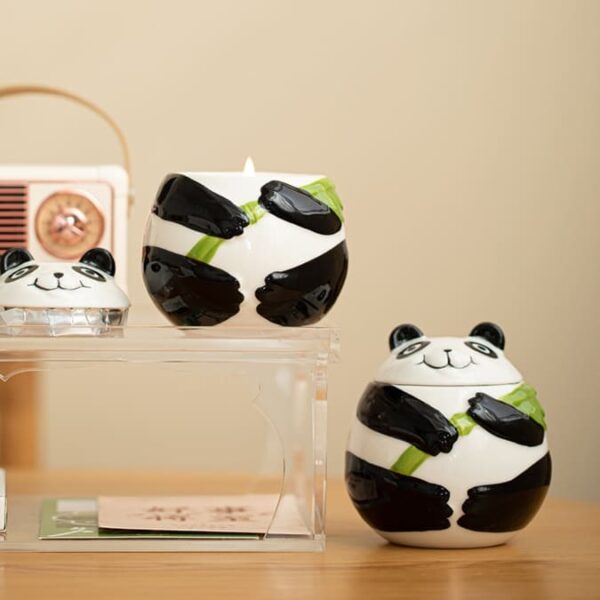ceramic panda scented candle - Image 2