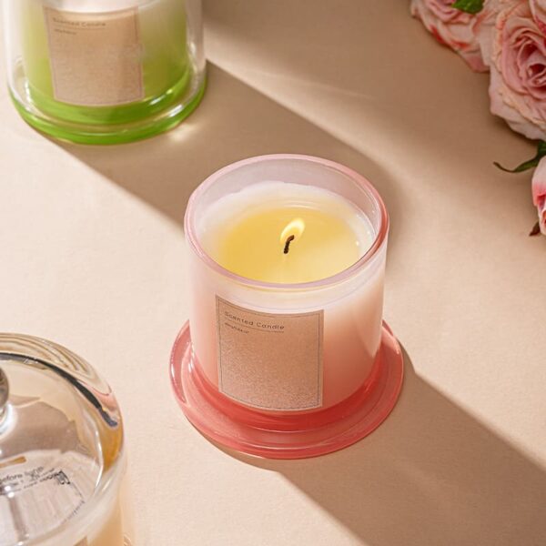 glass bell scented candle