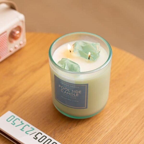 glass cup scented candle