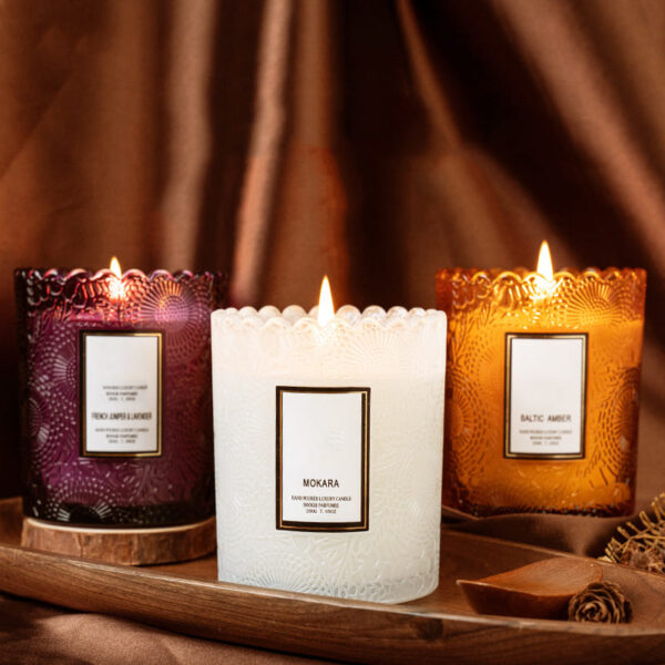 lace glass scented candle - Image 3